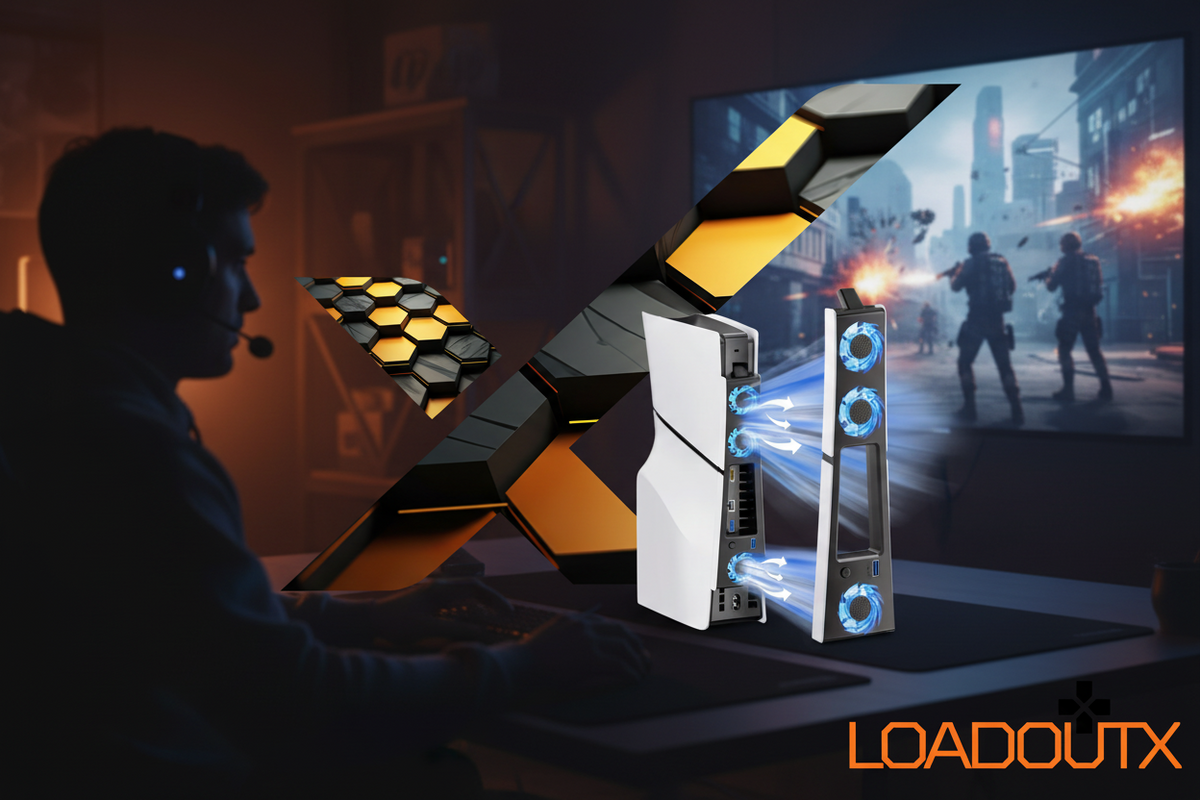 LoadoutX™ Tri-Flow — PS5 Slim Cooling Fan & LED