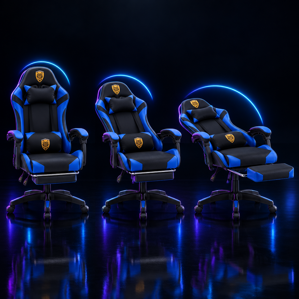 ThroneX Max — 135° Reclining Gaming Chair with Leg Rest