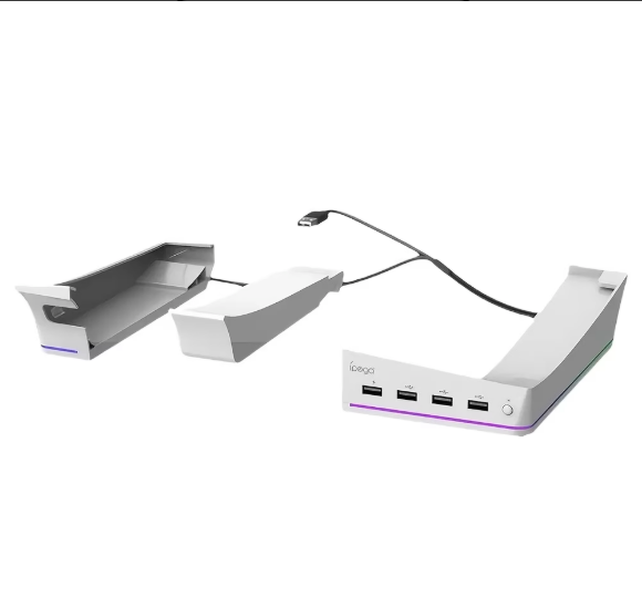 Ipega BaseStation — PS5 Slim/Pro Horizontal Stand & RGB Hub