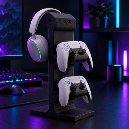 LoadoutX™ CommandTower —  Personalised 3-in-1 Headset & Controller Stand