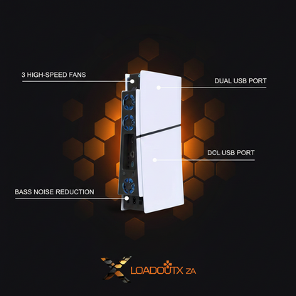 LoadoutX™ Tri-Flow — PS5 Slim Cooling Fan & LED