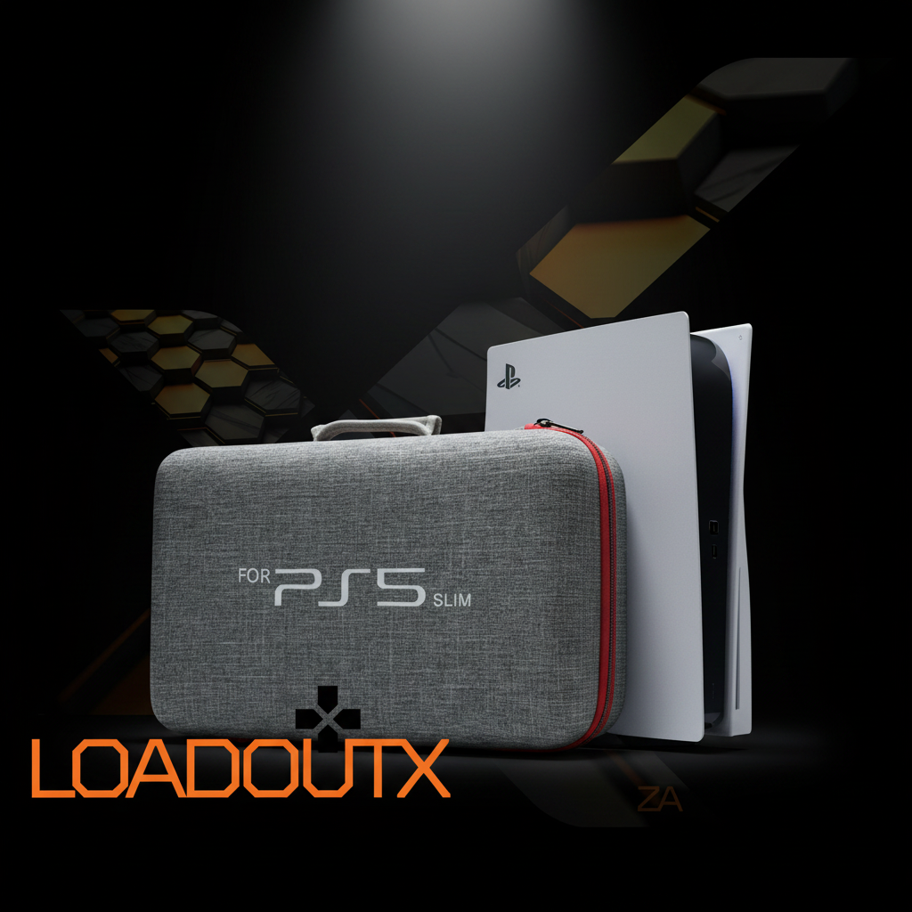 LoadoutX™ Grey PS5 Slim Deluxe Carry Case | Console & Accessories Protection
