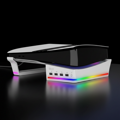 Ipega BaseStation — PS5 Slim/Pro Horizontal Stand & RGB Hub