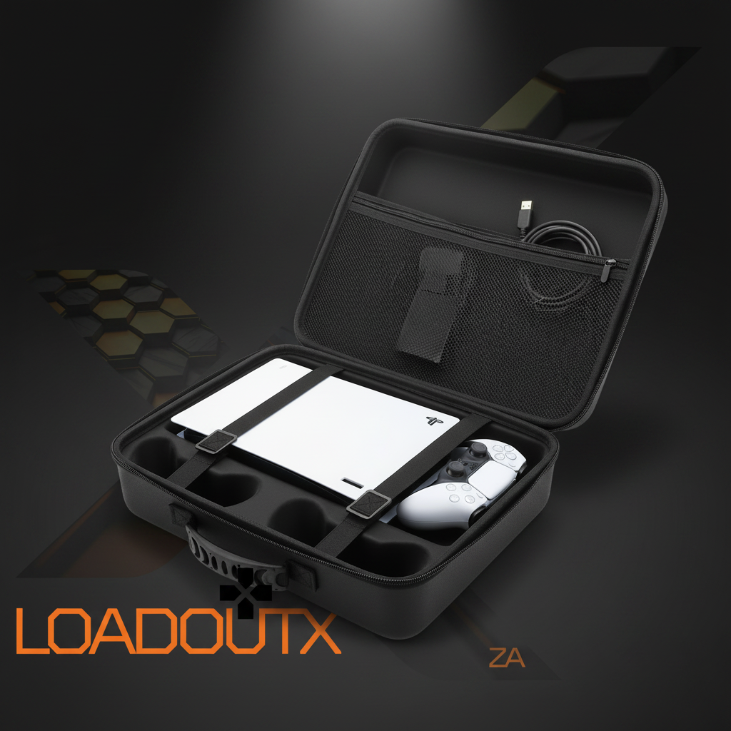 LoadoutX™ Black PS5 Slim Deluxe Carry Case | Console & Accessories Protection