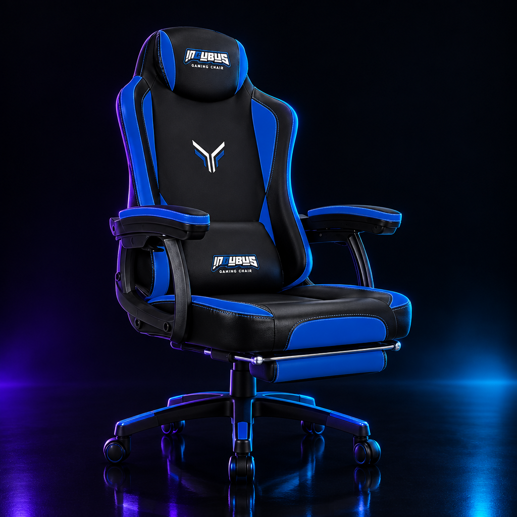 ThroneX — Ergonomic Gaming Chair with Footrest