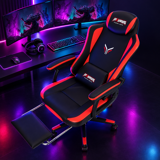 ThroneX — Ergonomic Gaming Chair with Footrest