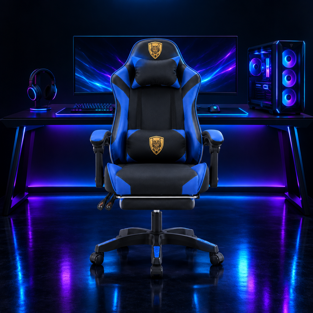 ThroneX Max — 135° Reclining Gaming Chair with Leg Rest