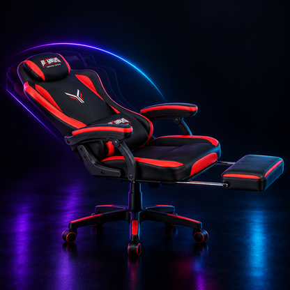 ThroneX — Ergonomic Gaming Chair with Footrest