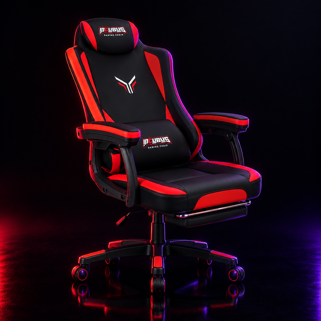 ThroneX — Ergonomic Gaming Chair with Footrest