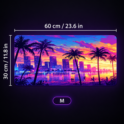 LoadoutX™ Vice Sunset — Palm Tree Gaming Mouse Pad